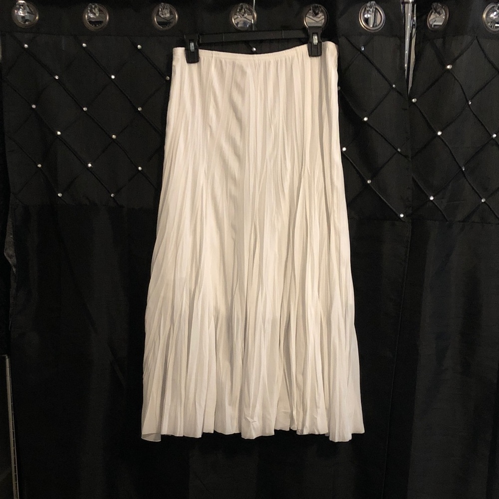 RAFAEL White Maxi Broomstick Skirt
